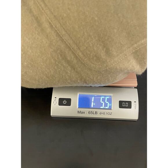 Vintage Men Shirt Jacket Large Brown Wool Blend Quilted Suede Collar Chore FLAW - Picture 11 of 11